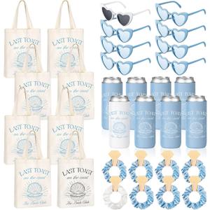 32 Pack Bachelorette Beach Party Favor Bridesmaid Gift Bag Last Toast on Coast Bachelorette Camp Bach Club Party(Last Toast on the Coast)