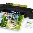 Crenova Laminator Machine with 10 Laminating Sheets, A4 Laminating Machine Hot & Cold with Fast Warm Technology, Thermal Laminator 9 Inch for Home Office School Business Black