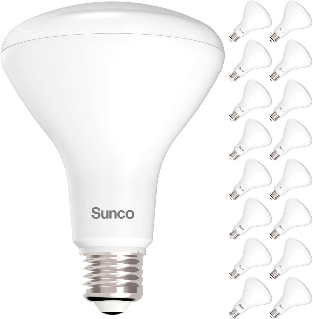 Sunco 16 Pack BR30 Light Bulbs LED, Recessed Can Light Bulbs, Indoor Flood Bulb, 850 LM, 11W (65W Equivalent), 3000K Warm White, Dimmable, E26 Base, for Home, Kitchen, Bedroom UL.