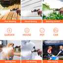 Garden Hose Nozzle,8 Patterns Hose Sprayer High Pressure,Heavy Duty Dog Wash,Metal Water Hose Nozzle with Soap Dispenser,Car Wash Foam Gun