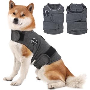 Dog Anxiety Jacket, Skin-Friendly Dog Calming Shirt - Dog Coat for Thunder, Fireworks, Vet Visits and Separation - Keep Pet Calm Without Medicine & Training, Anti Anxiety Vest for Dogs (Medium, Dark Gray)
