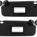 3 Hole Left Driver & Right Passenger Side Sun Visor for 2011-2016 Chevy Cruze, Black Sunvisor Without Light Replace ‎95034256, 95034253, 84126667, 84126658