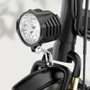 Ebike LED Headlight 2 Pin Female Waterproof Connector Ultra-Bright 12W 300 Lux High-Brightness Night Riding Front Light for 48V 36V Mountain Bike,Folding Bike and E-Scooter