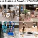 Perfume Organizer, Bathroom Vanity Tray, Makeup Trays for Dresser Top, Countertop Decorative Plastic Decor Tray, Perfume Organizer for Women, organizador de perfumes (Clear)