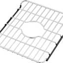 Sink Protectors for Kitchen Sink Stainless Steel, Sink Grate Fits 10.75" x 12.4" Sinks - Center Drain Hole Required | Kitchen Sink Bottom Rack for Scratch Prevention & Drainage Support