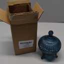 Retro Crystal Blue Glass Candy Jar with Lid Food Storage Jar Sugar Bowl Decorative Jar