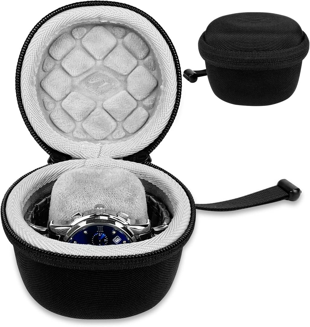 Hard Watch Case Travel for Rolex, Single Smart Watch Cases for Men and Women, Portable Storage Box for Sports, Business Trips and Travel, Hard EVA Protective Case Waterproof, Black