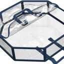 Christmas Wreath Storage Box with Inner Pocket and Dual ZippersPlastic Wreath Storage Bag for Protecting and Organizing Holiday Decorations