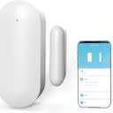 WiFi Magnetic Door Sensor Alarm with App That Alerts Your Phone, Mini Wireless Window Alarms When Opened for Home Security, No Hub Required, Smart Sliding Door Contact Sensors Chimes Safety Protection