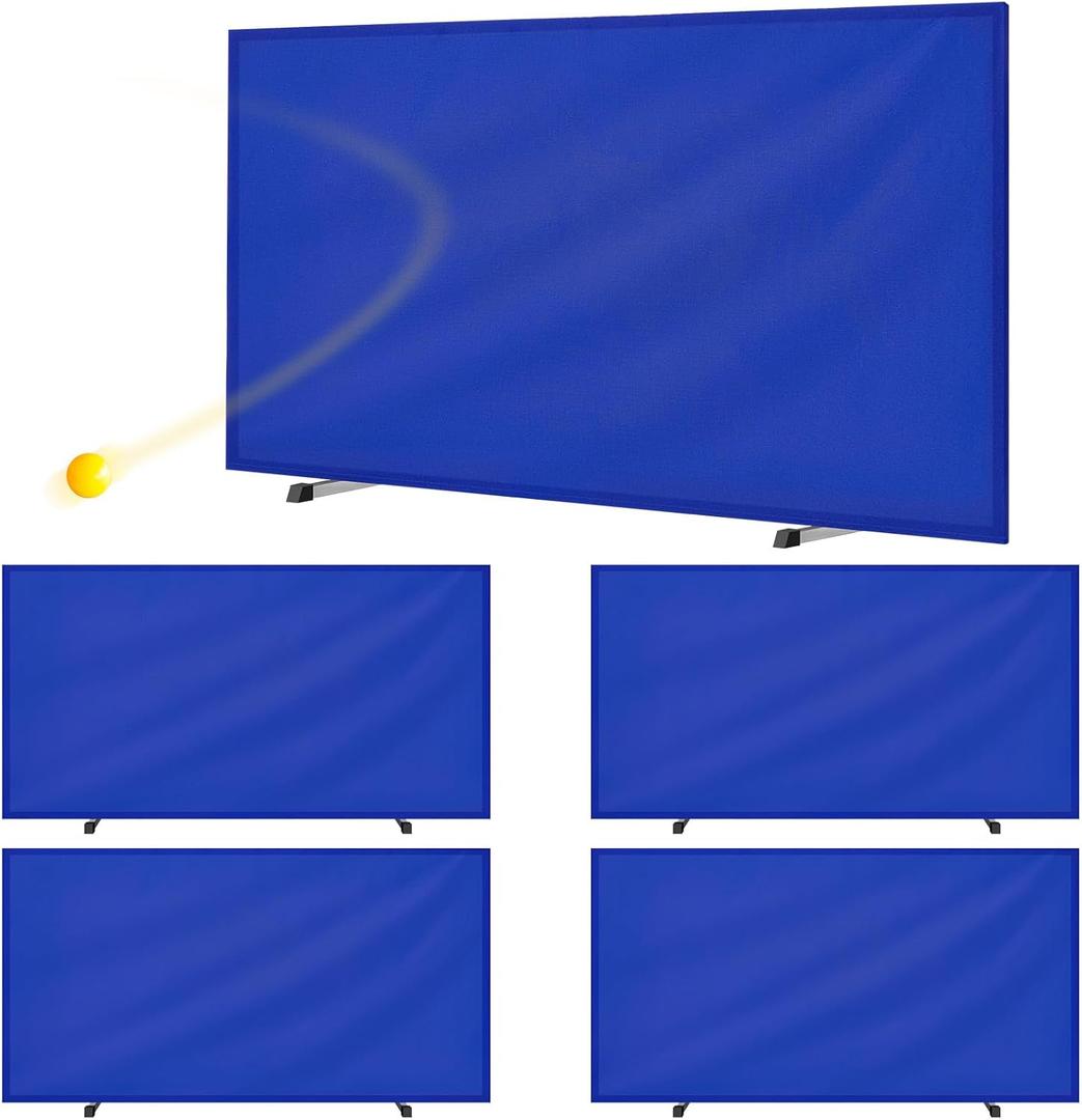 5 Pcs Table Tennis Barrier, 55" x 29.5" Practice Training Baffle with 420D Oxford Cloth, Portable Pickup Surround for Quick Ball Collection, Table Tennis Court Fencing Walls