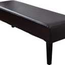 Tookie Bench Cover, PU Leather Soft Stretch Dining Bench Cover, Waterproof Elastic Removable Bench Seat Cushion Slipcovers for Kitchen Dining Bench Seat Protector (Brown)