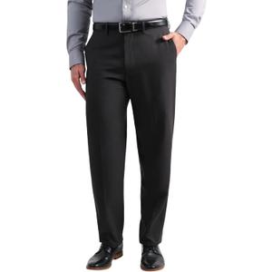 Haggar Men's Smart Wash with Repreve Classic Fit Flat Front Suit Separates Pant (48, Dark Grey)