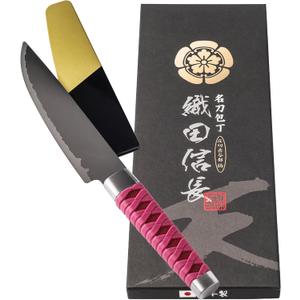 5.5" Santoku Samurai Sword Katana Shape Stainless Kitchen Knife Made in Seki JAPAN (Oda Nobunaga)