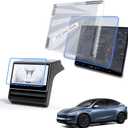 Tesla New Model Y Juniper & Model 3 (20242025) Screen Protector Matte/No Glare & Fingerprint New Model Y Juniper Accessories, Anti-Glare & Smudge-Free for Front/Rear Screens [2-Pack]