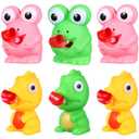 Squeeze Toys for Kids, 21 pcs Animal Squeeze Stick Out Dinosaur Squeeze Toys Frog Stress Balls Funny Screaming Animal Desk (Random Color)