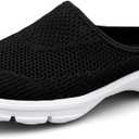 ChicWind Womens Breathable Mesh Walking Mules Sneakers Open Back Slip On Shoes 9