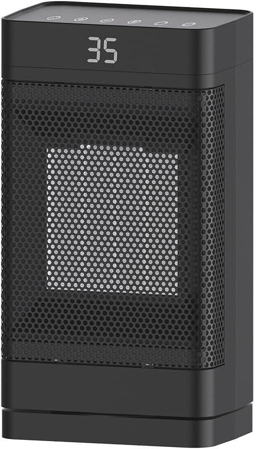 Space Heater 99°F/ 1500W Power, Remote Control indoor Portable Heater 12TPC Ceramic Heating Sheets Bedroom Heater, 90°Oscillation 12-Hour Timing, Home Bedroom office safety heater