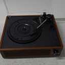 Vinyl Record Player with Speakers Vintage Turntable for Vinyls Records Belt-Driven Turntables 3-Speed Bluetooth Playback Headphone AUX RCA Line LP Vinyls Players for Sound Enjoyment Retro Brown