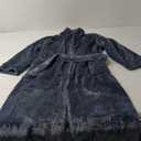 Hellomamma Mens Long Plush Robe: Fleece Bathrobe with Pocket Big and Tall Full Length Man House Coat for Winter Home, L-XL