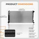 Autoexact Auto Radiator for 2005-2008 Ford F-150 4.2L/ 4.6L/ 5.4L, Engine Radiator Replacement for Car for 2004-2006 Ford Expedition 5.4L, for 2006-2008 Lincoln Mark LT/ 2005-2006 Navigator 5.4L