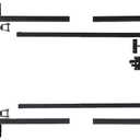 Adjust-A-Gate Full Frame Gate Fence Kit, Hardware for Openings 36"-60", Heights 3'-4'
