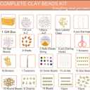 XJRLUK Clay Beads Bracelet Making Kit, 6 Boxes 20000+ PCS 144 Colors Polymer Flat HEISHI Beads Kit for Jewelry Making, Crafts Gift for Christmas Party Gift Craft kit