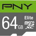 PNY 64GB Elite Class 10 U1 microSDXC Flash Memory Card - 100MB/s, Class 10, U1, Full HD, UHS-I, Micro SD (Pack of 1)