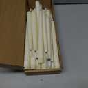 24 Pcs Flameless LED Taper Candles Battery Operated Candles 8.58'', 9.69'', 10.98'', 12.91'', 12.8'' Flameless Candlesticks Flickering for Halloween Christmas Church Wedding(Ivory)