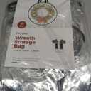 ZOBER 2 Pack Christmas Wreath Storage Container 36 Inch - Wreath Bag for Artificial Wreaths Box - Dual Zippered Wreaths Storage Bag with Durable Stitch Reinforced Handles - Black