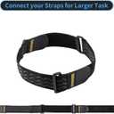 Trilancer Elastic Cinch Straps with Anti-Slip Strips, 12 "x 2"(8 Pack) Heavy Duty Multipurpose Hook and Loop Straps for Extension Cords, Cables, Ropes, Hoses, Bike, Pant Garters
