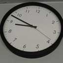 Classic 12", Easy to Read, Silent Non Ticking, Battery Operated, Round Wall Clock, Black
