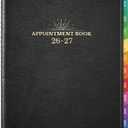 Appointment Book & Planner 2026-2027 - Daily Hourly Planner 2026-2027, 8.5" x 11", Jul 2026 - Jun 2027, Weekly Appointment Book 26-27, Planners with Colorful Tabs, Leather Cover, 15-Minute Interval - Black