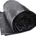 35 Mil Pond Skins Pond Liner UV Resistant, Black HDPE Pond Liner Waterproof Landscaping Film for Waterfall, Fish Ponds, Garden Fountain (1.5m x 3m)