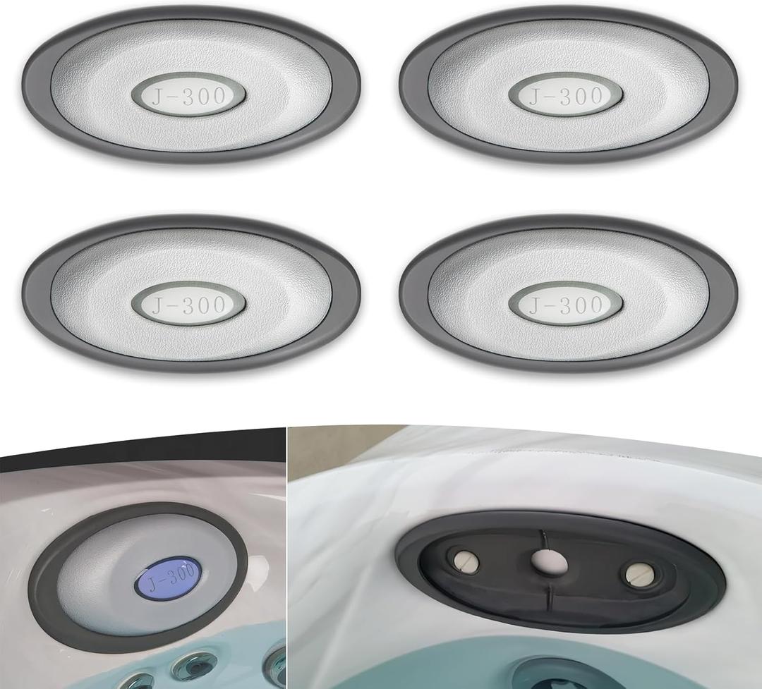 4 Pack 2472-824 Spa Oval Pillow Insert + Back Mount with LED Compatible Insert Fit for 20042018 Jacuzzi J-300 Series Hot Tubs & Spas