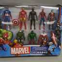 Marvel Avengers Action Figures - Iron Man, Hulk, Black Panther, Captain America, Spider Man, Ant Man, War Machine & Falcon! (8), 8 Piece Set