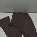 Sunzel No Front Seam Mini Flare Leggings for Women, Invisible Butt Scrunch Flared Yoga Pants with Tummy Control Small, Seal Brown 