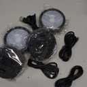 LED Crystal Display Base - 6-Color Touch Light for 3D Art, Home Decor & Gifts (2.68in Round ABS, 7oz) Set of 4