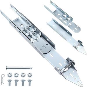 Garage Door Bracket Adjustable Garage Openers and Parts Door Reinforcement Bracket, Full Hinge Design, Silver Galvanized Steel