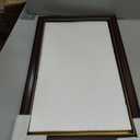 GraduationMall 11x19 Mahogany Diploma and Photo Frame for 8.5x11 Certificate,5x7 Picture,Real Glass,Black over Gold Double Mat, 13x21.5x1.5 inches