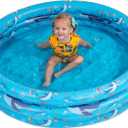 Inflatable Kiddie Pool for Toddlers, 48"X12" Round Plastic Blow Up Kids Swimming Pool, Outdoor Water Play, Ball Pit Toys for Kids Age 2 3 4 5, Summer Essential Baby Splash Pools with Cushioned Floor