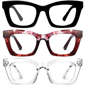 CCVOO Oprah Style Reading Glasses for Women, Eyeglasses, Blue Light Readers for Women, +1.5