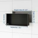 Qeke Stainless Steel Shower Niche 24" X 12", No Tile Needed Wall Niche, Recessed Shower Shelf for Bathroom Storage, Matte Black