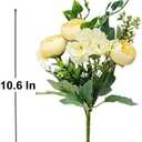 KAOYOO 4 PCS Artificial Peony Bouquet Short Stem for DIY Wedding Decoration Bridal Bouquet Home Decorations(Yellow 4-PCS)