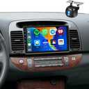 2+64G for Toyota Camry 1997-2003 Car Radio Manual AC with Wireless Carplay/Android Auto,Android Car Stereo 9 Inch Touch Screen GPS Navigation WiFi Bluetooth FM/RDS Mirror Link SWC+ Backup Camera&Mic