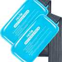 REVIX Ice Packs for Injuries Reusable, 2 Packs Hot & Cold Gel Ice Packs with PVC Cooling Design & Adjustable Strap, Flexible Therapy on Joints, Muscles, Shoulder, Back and Knee (10" x 5" Blue)
