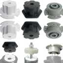 6PCS Tire Coupler/Axle Connector/Motor Assembly Hitch/Traction Bands/Tire Grip/Tires Adapter for Power Wheels Ride on Car Rubber Tires Upgrade Kit,1PCS Steering Motor Adapter for Power Wheels Upgrade
