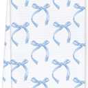 Coquette Blue Bow Kitchen Towels, Preppy Girly Bow Dish Tea Towels for Kitchen Decor, Trendy Aesthetic Blue Preppy Hand Towels for Bathroom, Coquette Bathroom Decor, 16x24 Inch