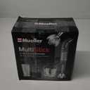 Mueller Multistick 5-in-1 Immersion Blender Handheld, 12 Speed Hand Mixer - Turbo Boost, Heaviest Duty Copper Motor, Titanium Blades Hand Blender, Milk Frother Wand, Whisk, Beaker, Chopper, Grey