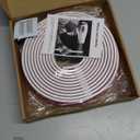 JSIWOTH Window Trim Molding, 65.6Ft Self Adhesive Glass Decorative Strip with Groove, Peel and Stick PVC Window Grid Insert Kit for Windows & Glass Doors, White (Two 32.8ft Rolls)