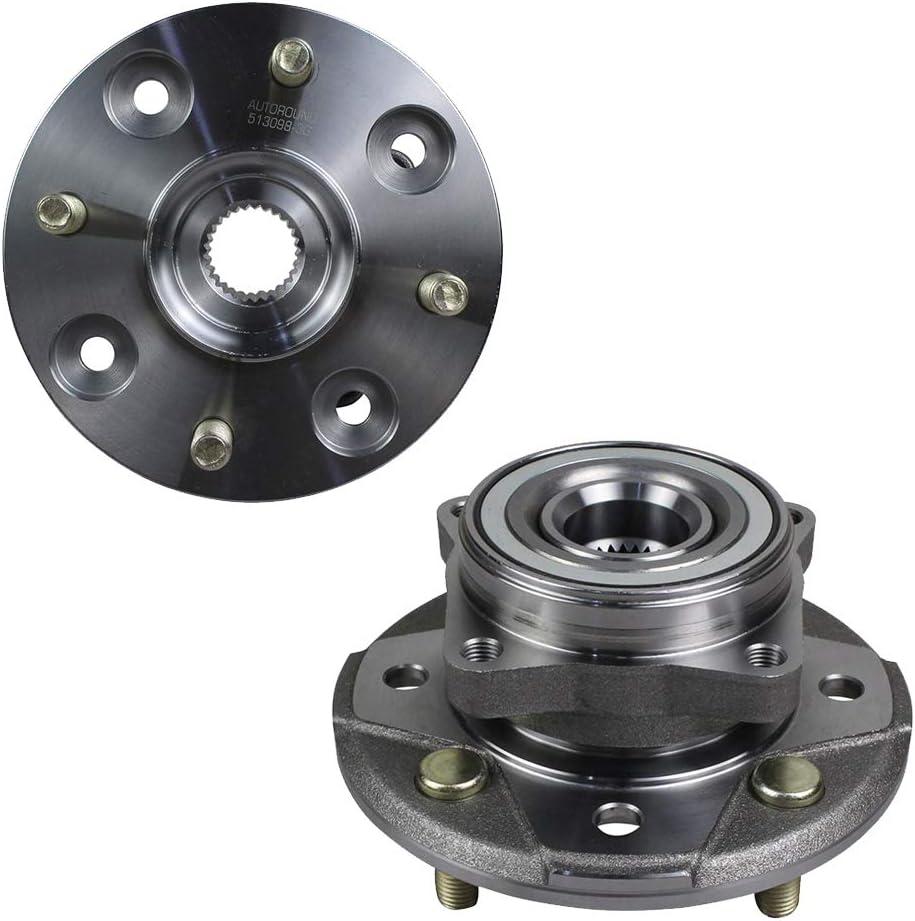Autoround 513098 Pair 2 Front Wheel Hub and Bearing Assembly fit for Honda Accord 1990-1997, Acura CL 1997 2.2L Only
